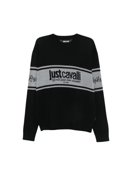 Sweter Just Cavalli wełniany czarny