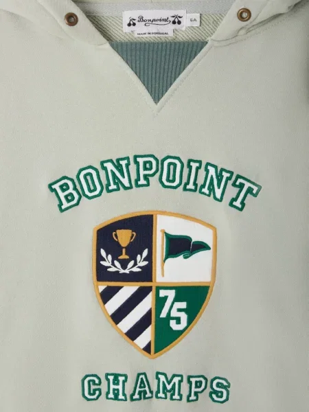 Bluza z kapturem dziecięca Bonpoint zielona