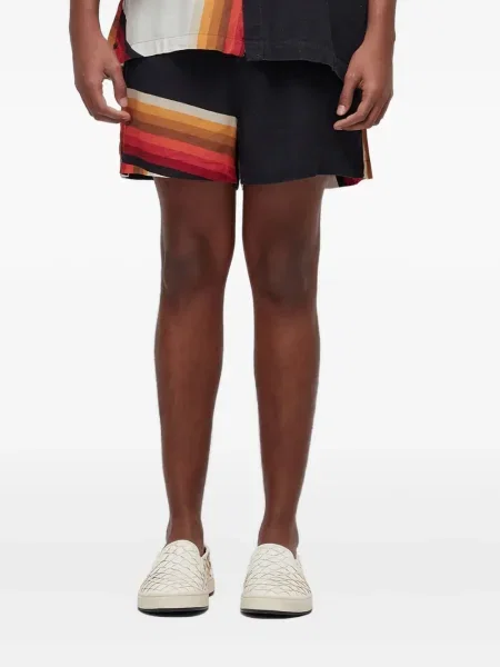 Pantaloni scurți Osklen cu dungi cu imagine cu cordon negru