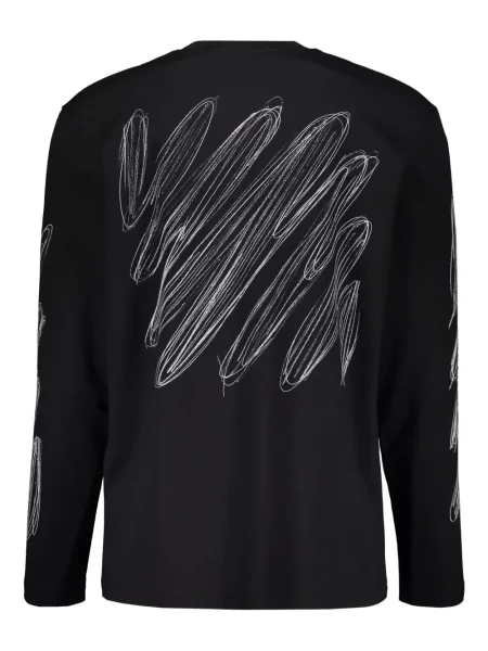Tricou Off-white lung alb