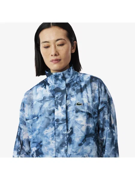 Lacoste Lekka Kurtka Tenisowa Z Nadrukiem Krokodyla niebieska
