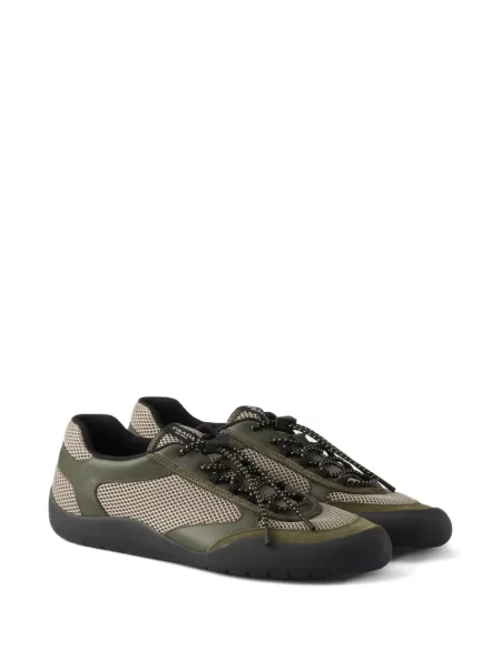 Sneakerși Prada cu imprimeu geometric verde