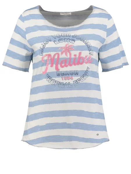 Key Largo Tricou Malibu albastru / roz alb