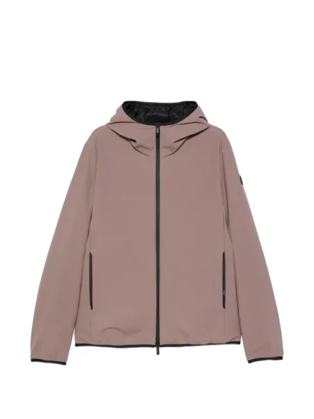 Geacă Moncler cu glugă maro