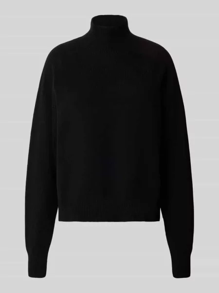 Sweter z dzianiny ze stójką Drykorn czarny