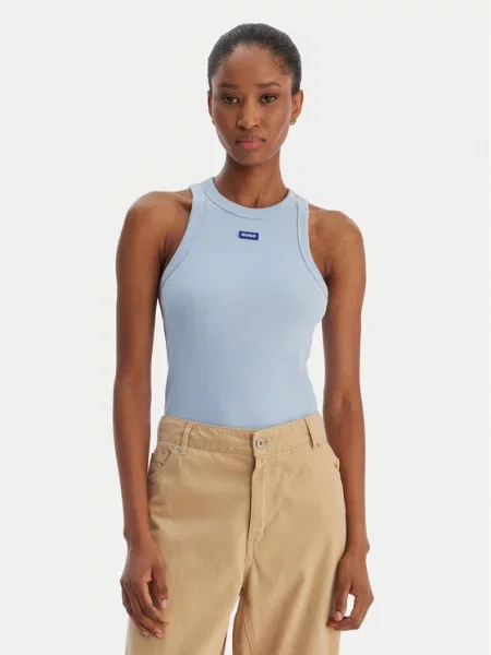 HUGO Топ Easy Блакитний синій