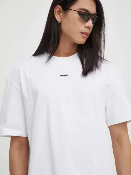 HUGO t-shirt ανδρικό Dapolino λευκό