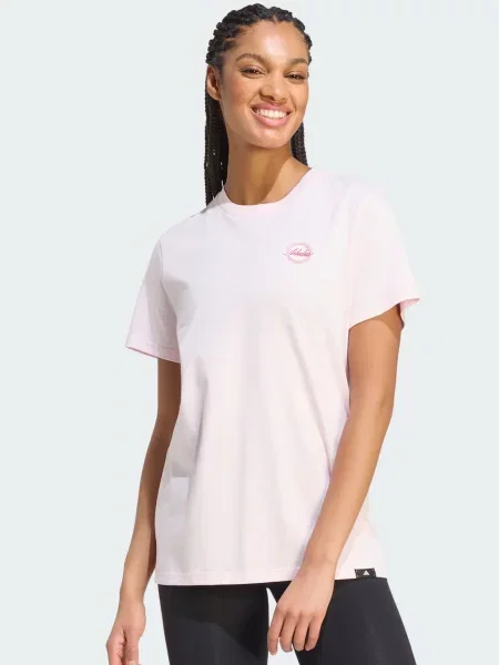 ADIDAS SPORTSWEAR Funkčné tričko Travel svetlosivá / pastelovo ružová / červená čierna