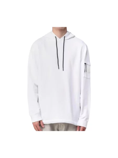 Bluza z kapturem Woolrich z kapturem z logo biała