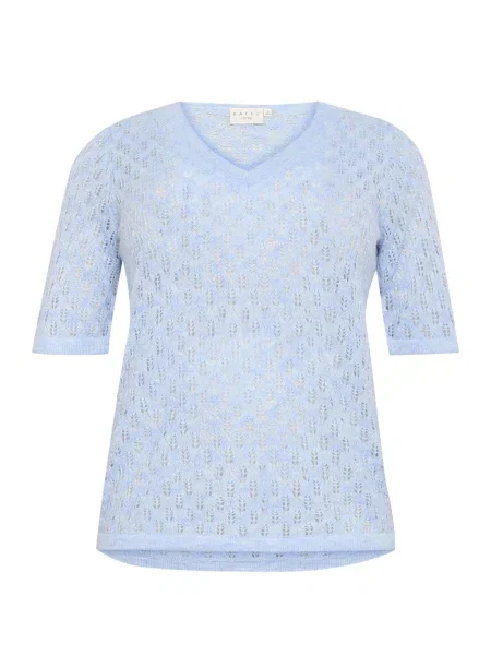 KAFFE CURVE Pulover KCLoura deschis albastru