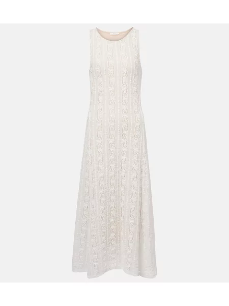 Rochie midi Vince tricotate până la genunchi de costum alb