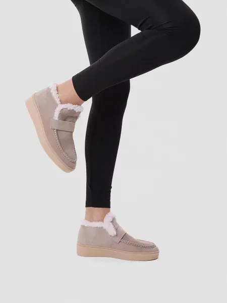 Велюрові Черевики Attizzare бежевий