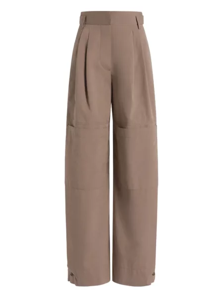 Pantaloni Alberta Ferretti plisate maro