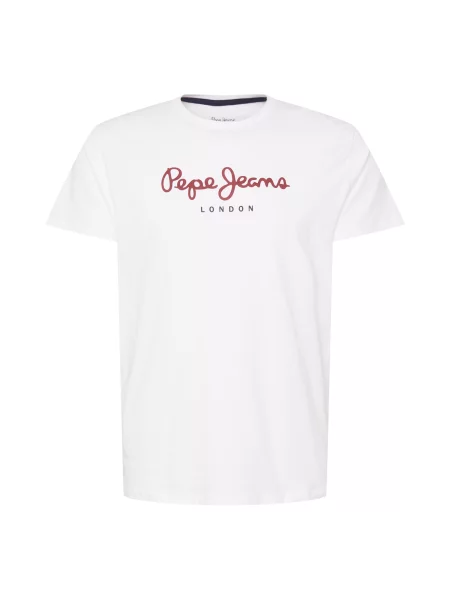 Pepe Jeans Tricou Eggo bleumarin / roşu închis alb