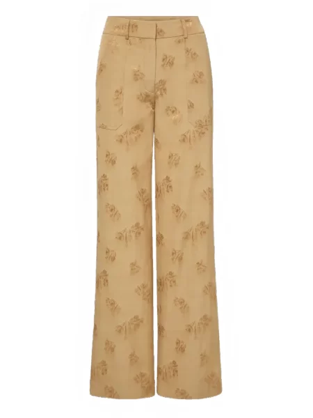 Pantaloni Veronica Beard cu model floral din jacard