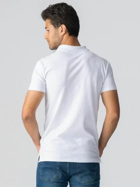 TEESHOPPEN Cămașă Muscle Polo alb