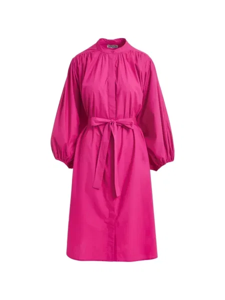 Rochie maxi Essentiel Antwerp până la genunchi de costum roz