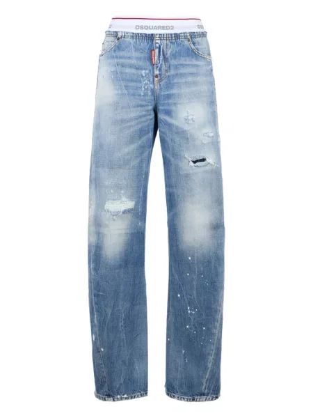 Blugi Dsquared2 cu autograf albastru