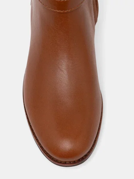 Кожаные сапоги Lauren Ralph Lauren коричневые