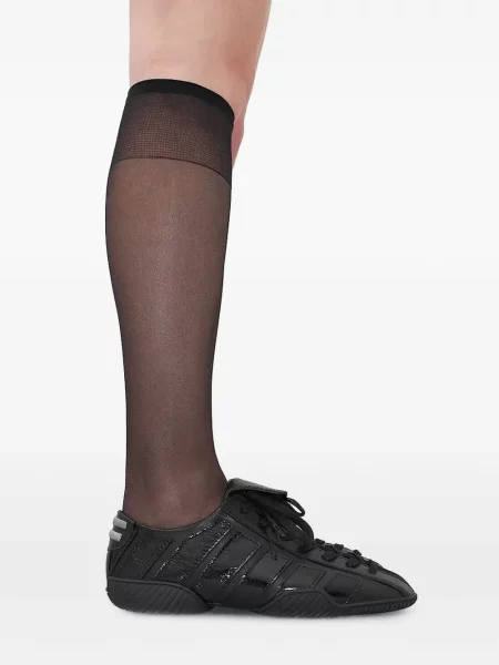 Sneakerși Miista cu șireturi din dantelă negru