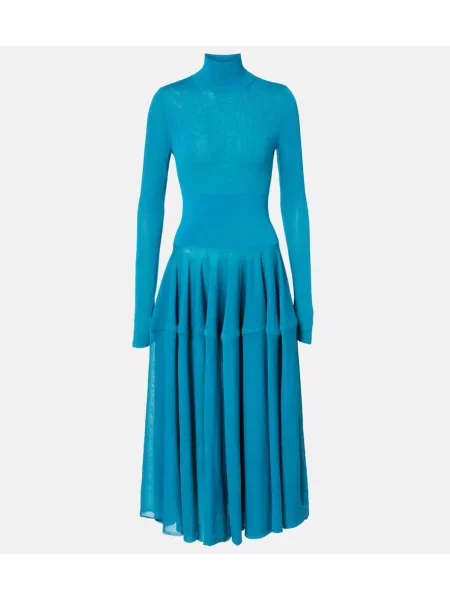 Rochie midi Alaïa până la genunchi de costum albastru