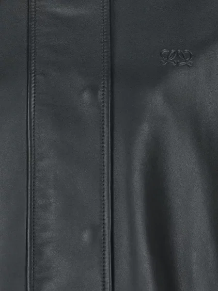 Geanta de piele Loewe cu autograf negru