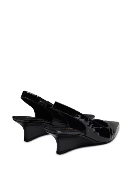 Pantofi cu toc Stuart Weitzman din piele slingback negru
