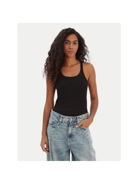 BOSS Felső Epetite Slim Fit fekete