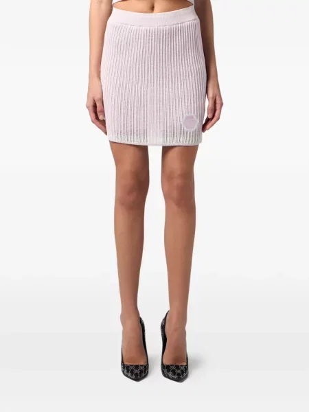 Fusta mini Philipp Plein tricotate violet