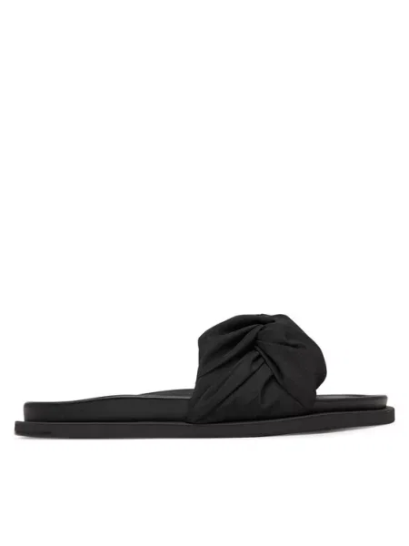 Шлепанцы Inuikii в цветочек черные