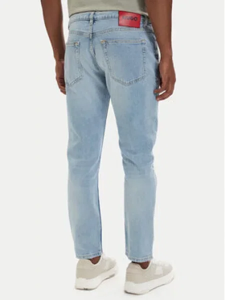 HUGO Jeans hlače Svetlo Extra modra