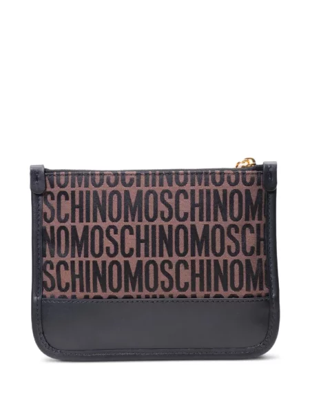 Geantă plic Moschino cu imagine maro