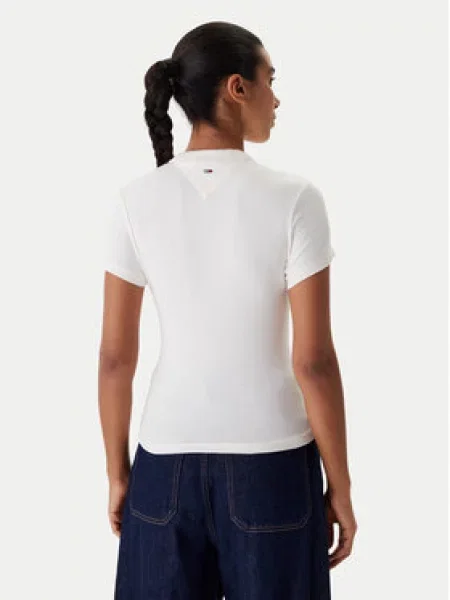 Tommy Jeans Tričko marine modrá bílá