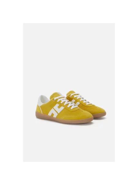 Sneakersy Elisabetta Franchi skórzane żółte