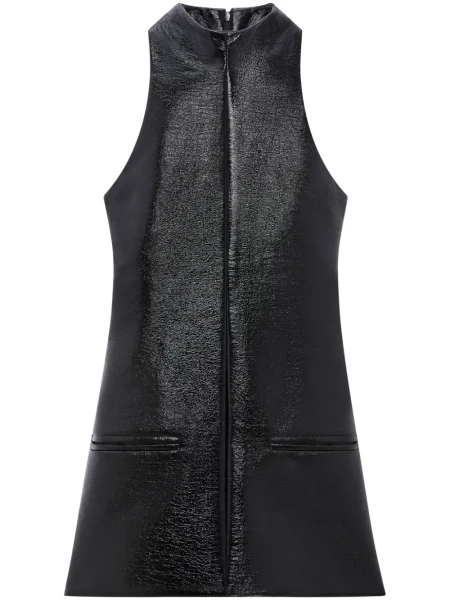 Rochie fără mâneci Courreges fără mâneci de costum negru