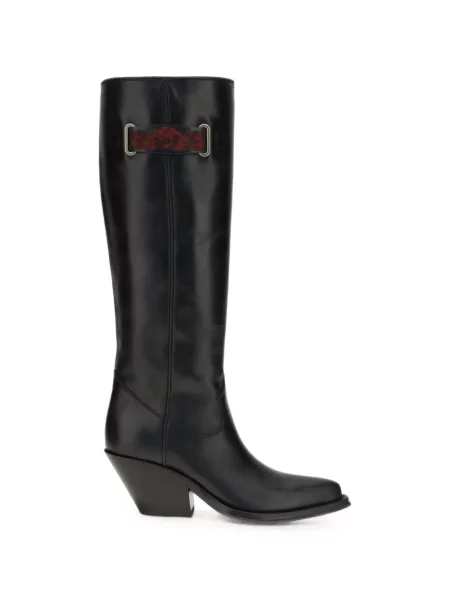Cizme Chloé din piele negru