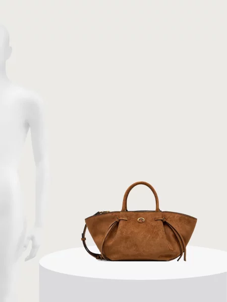 Замшевая сумка шоппер Guess
