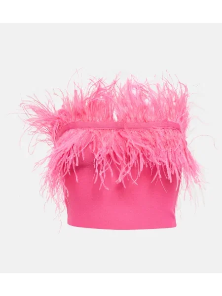 Dzianinowy top Staud o krotszym kroju różowy