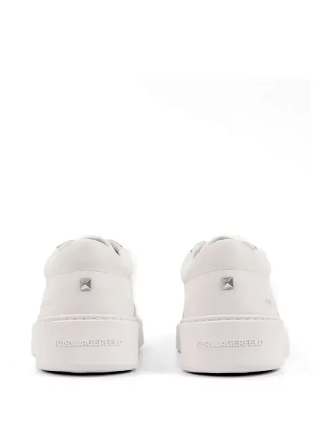 Sneakerși Karl Lagerfeld cu șireturi din dantelă alb