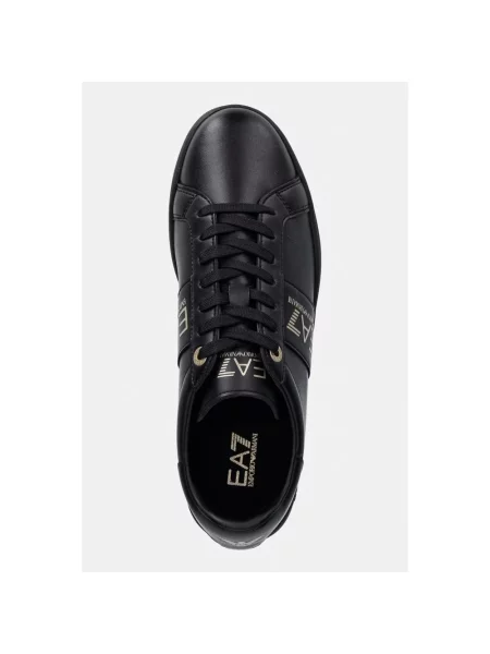 Sneakersy Emporio Armani Ea7 skórzane klasyczne czarne