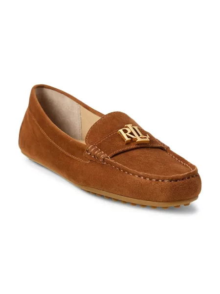 Semišové mokasíny Lauren Ralph Lauren Barnsbury hnedá