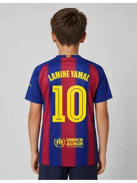 Koszulka domowa dla dzieci Lamine Yamal FC Barcelona niebieska