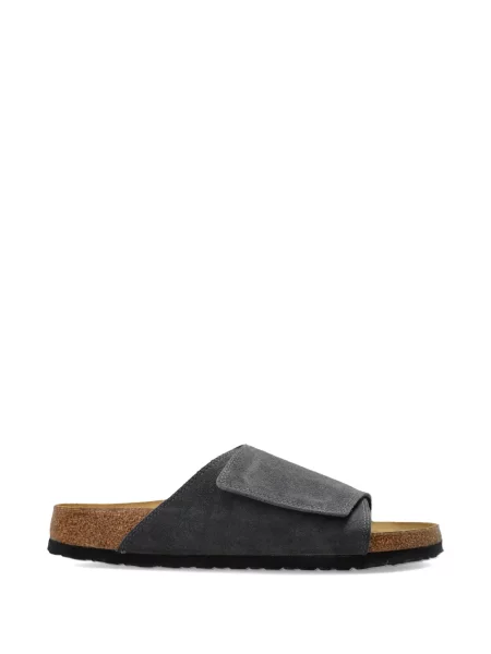 Sandale Birkenstock din piele de căprioară gri