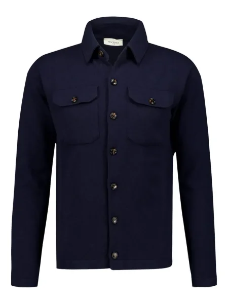Кашмирена риза Piacenza Cashmere синьо