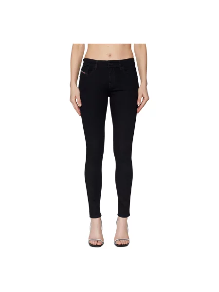 Skinny jeansy skinny Diesel czarne
