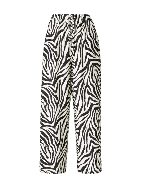 ABOUT YOU Pantaloni Tessy negru alb