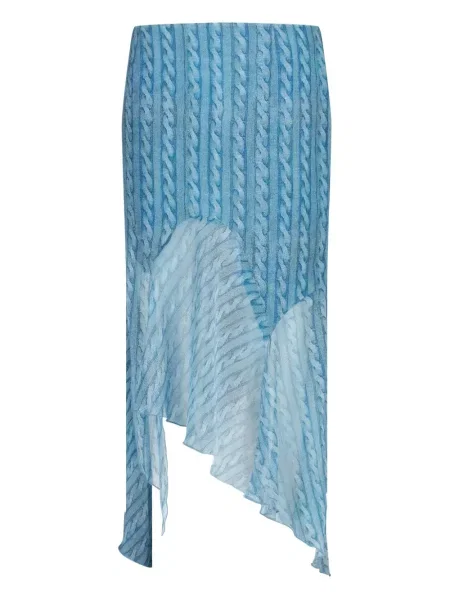 Fustă midi Avavav până la genunchi albastru