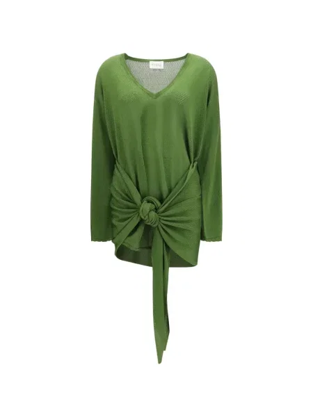 Rochie mini The Attico cu decolteu în V verde