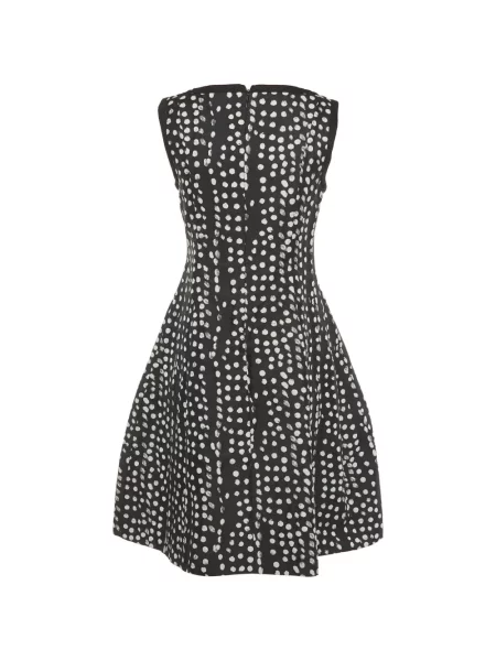 Rochie midi Max Mara cu buline evazată negru