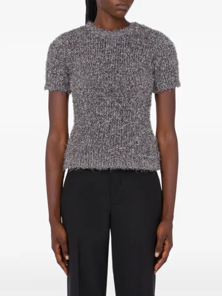 Top Moschino scurt argintiu